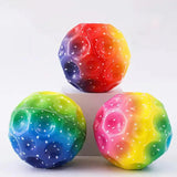 Bouncy Balls Rubber High Bouncing Balls for Kids Sensory Fidget Toys Stress Relief Moon Shape Hole Ball Sports Outdoor Games