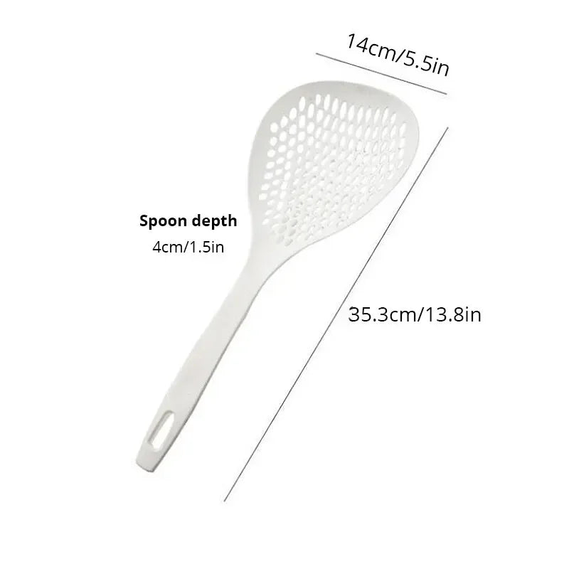 1 Pc White Large Capacity Spoon Withstand High Temperature Hung Dumplings Leaking Net Not Easy To Deform Kitchen Supplies