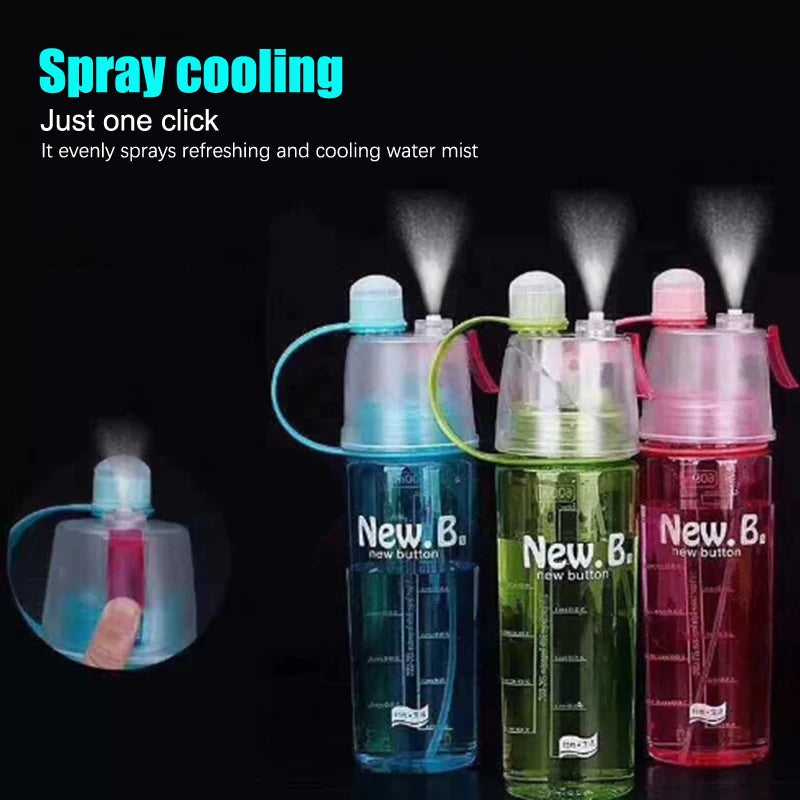 1pcs  Creative Water Cup Spray Cup Sports Water Cup Portable Cup Large Capacity Outdoor Cup