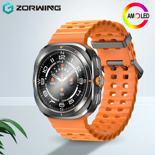 47mm Smart Watch 7 Ultra Men Women AMOLED NFC Compass IP68 Waterproof Heart Rate SpO2 Sport Smartwatch for Android IOS New