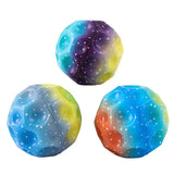 Bouncy Balls Rubber High Bouncing Balls for Kids Sensory Fidget Toys Stress Relief Moon Shape Hole Ball Sports Outdoor Games