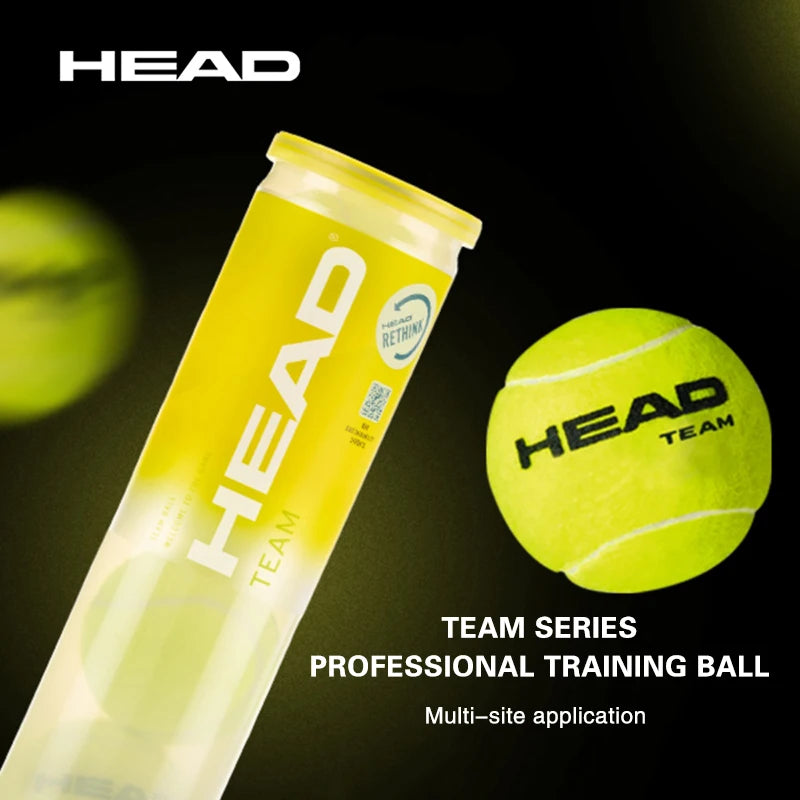 Professional HEAD Tennis Balls Competition Training Tennis Balls High Elastic Resistance HEAD TOUR Tennis Ball 4 Pcs For 1 Tank