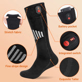 Winter Heated Socks Snowmobile Skiing Sock Outdoor Sports Thermal Man Heated Socks USB Rechargeable Thermal Heated Foot Warmer