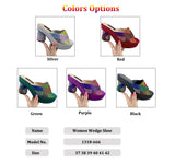 Orange Designer Sandals 2023 NEW Arrival High Heels Slip on Mules Wed Party Pumps for Women Lady Platform Shoes Chunky Sandals