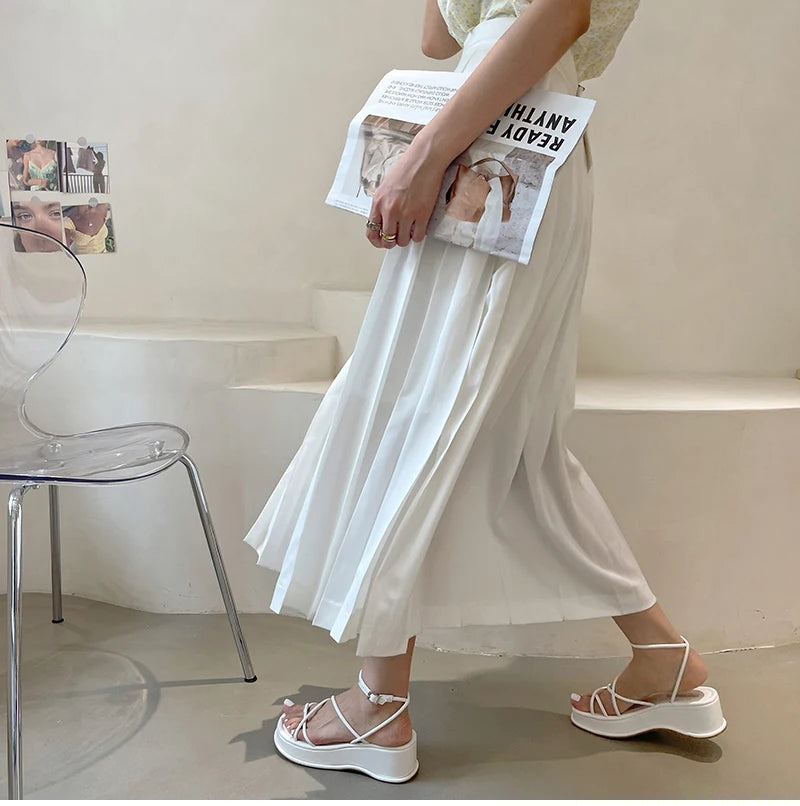 Design Open Toe Women Sandals Summer Fashion Narrow Band Dress Shoes Platform Wedges Heel Ladies Ankle Strap Gladiator Sandalias