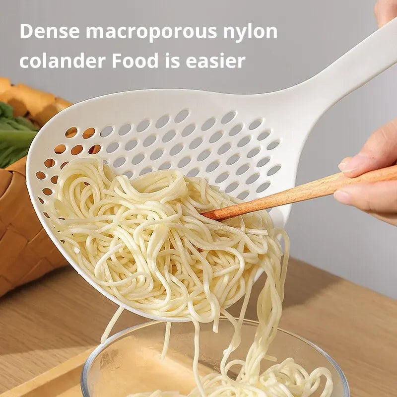 1 Pc White Large Capacity Spoon Withstand High Temperature Hung Dumplings Leaking Net Not Easy To Deform Kitchen Supplies