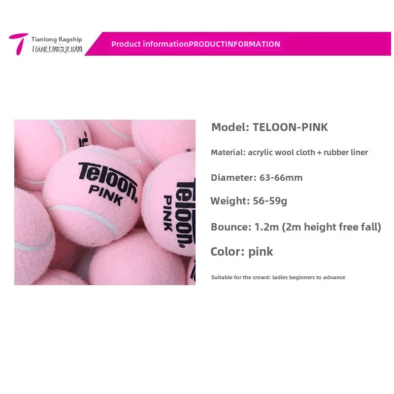 Pink tennis balls, 2 pieces