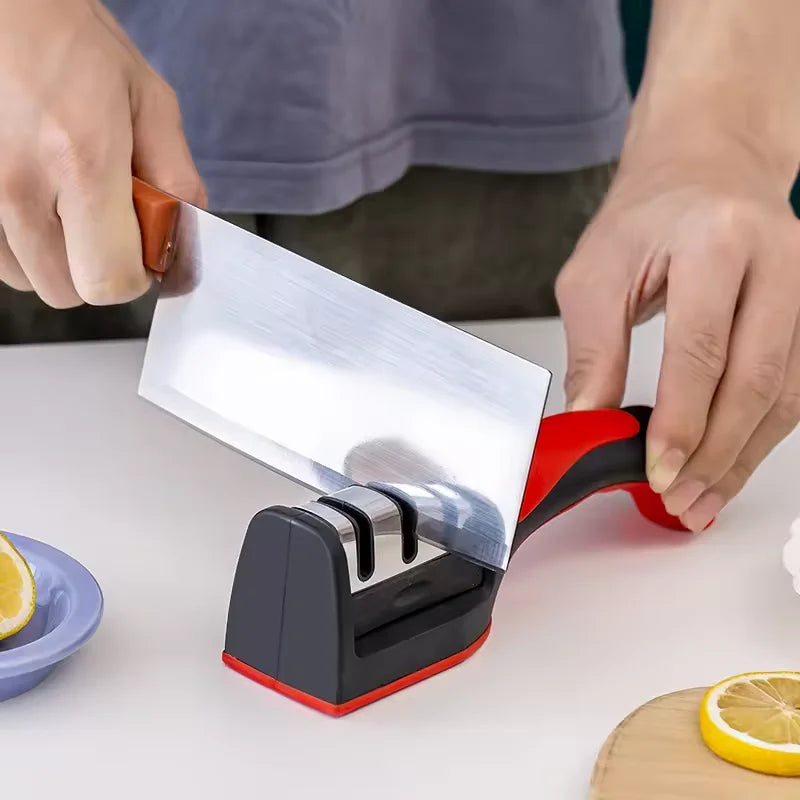 3 in 1Knife Sharpener Professional Kitchen 3 Stage Knife Sharpener for Straight and Ceramic Knives