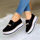 Sneakers Women 2023 Spring Autumn New PU Leather Thick Bottom Women's Casual Sports Sneaker Wedge Lady Shoes Slip-On Tenis Jeans