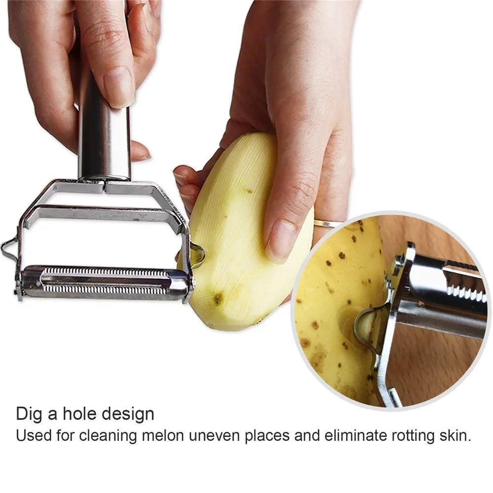 Stainless Steel Peeler Fruit Vegetable Melon Potato Carrot Cucumber Multifunction Grater Julienne Peeler Slice Home Kitchen Tool