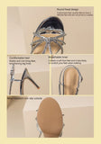 New Summer Women's High Heel Sandals Rhinestone Roman Sandals Open Toe Stiletto Sexy High Heels Slingback Shoes