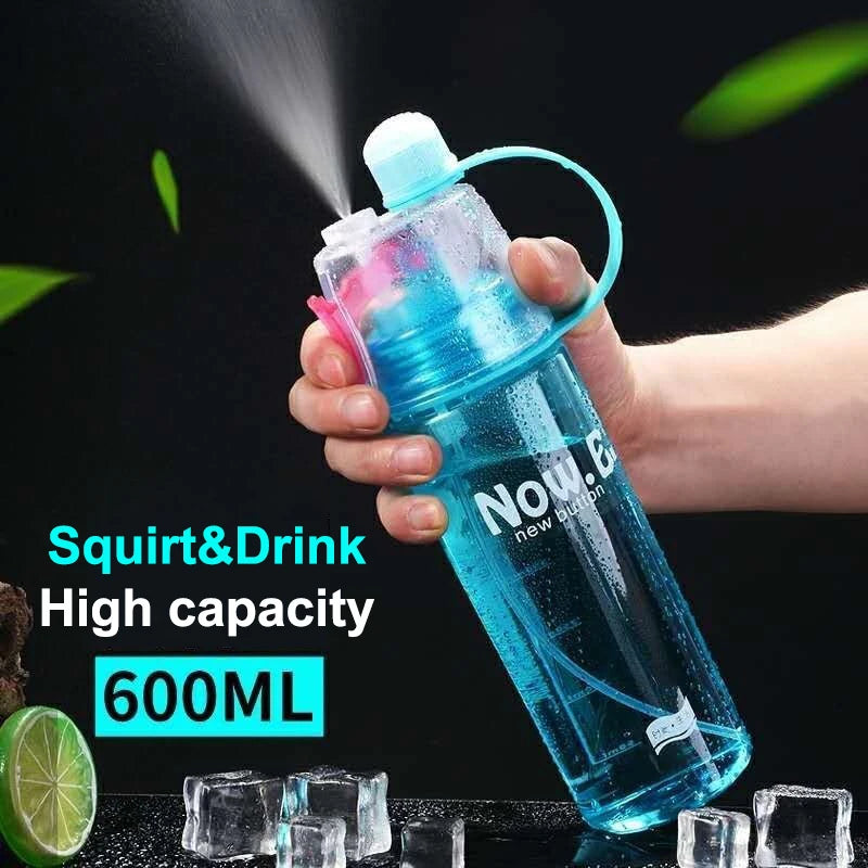 1pcs  Creative Water Cup Spray Cup Sports Water Cup Portable Cup Large Capacity Outdoor Cup