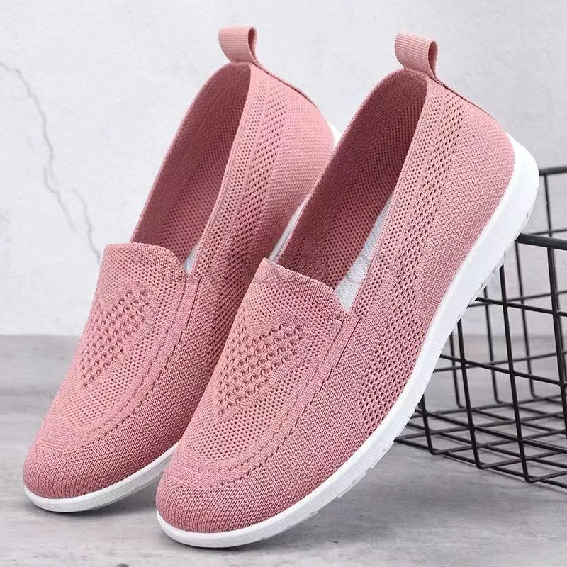 Women Flat Shoes 2024 Summer New Fashion Mesh Breathable Comfortable Women Foot Outdoor Hiking Casual Sports Shoes