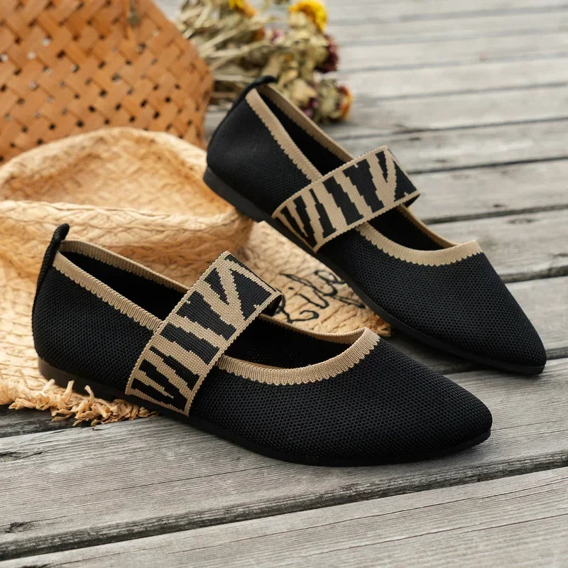 2023 Autumn Elegant Women's Ballet Flats Mesh Casual Shoes Woman New Shallow Sneakers Comfortable Pointed Toe Flat Shoes Women