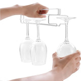 No Drilling Metal Wine Glass Holder - Stemware Rack for Under Cabinet Storage Kitchen Organization Kitchen/Bar Storage Supplies