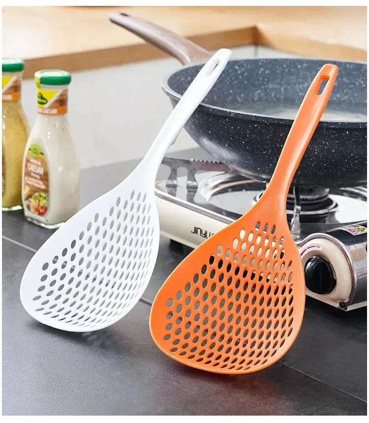 1 Pc White Large Capacity Spoon Withstand High Temperature Hung Dumplings Leaking Net Not Easy To Deform Kitchen Supplies