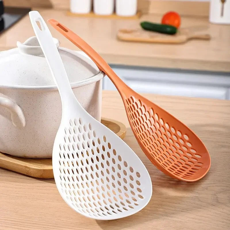 1 Pc White Large Capacity Spoon Withstand High Temperature Hung Dumplings Leaking Net Not Easy To Deform Kitchen Supplies